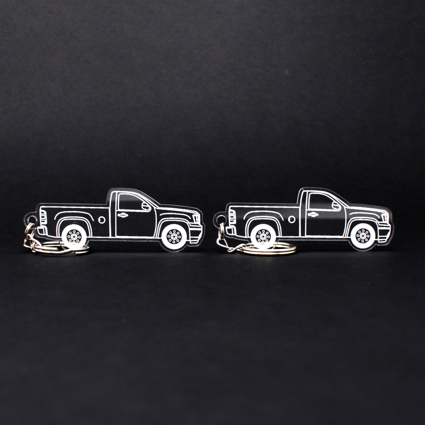 GMC Sierra 1500 Keychain 3rd Gen Reg Cab Short Box | 2007-2013 (1 Pair)