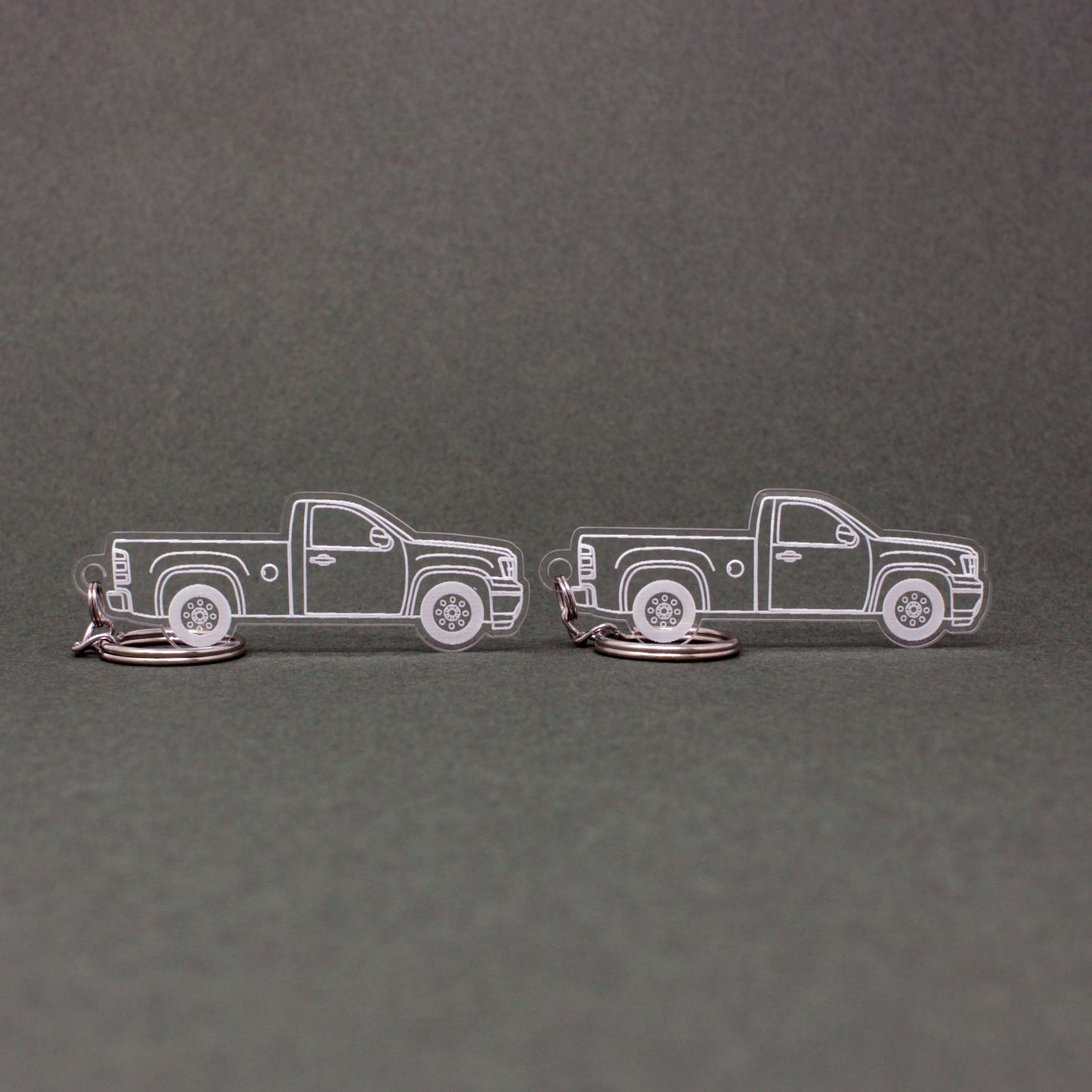 GMC Sierra 1500 Keychain 3rd Gen Reg Cab Short Box | 2007-2013 (1 Pair)
