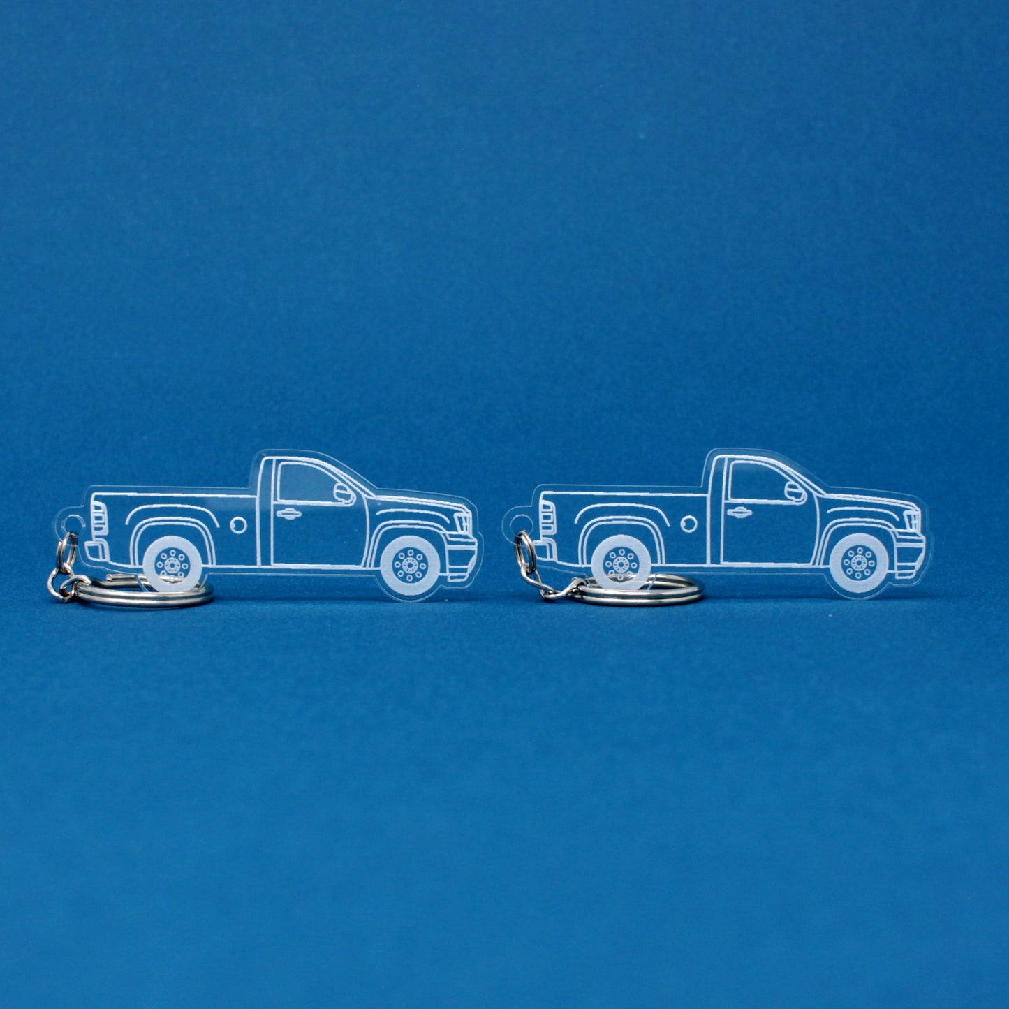 GMC Sierra 1500 Keychain 3rd Gen Reg Cab Short Box | 2007-2013 (1 Pair)
