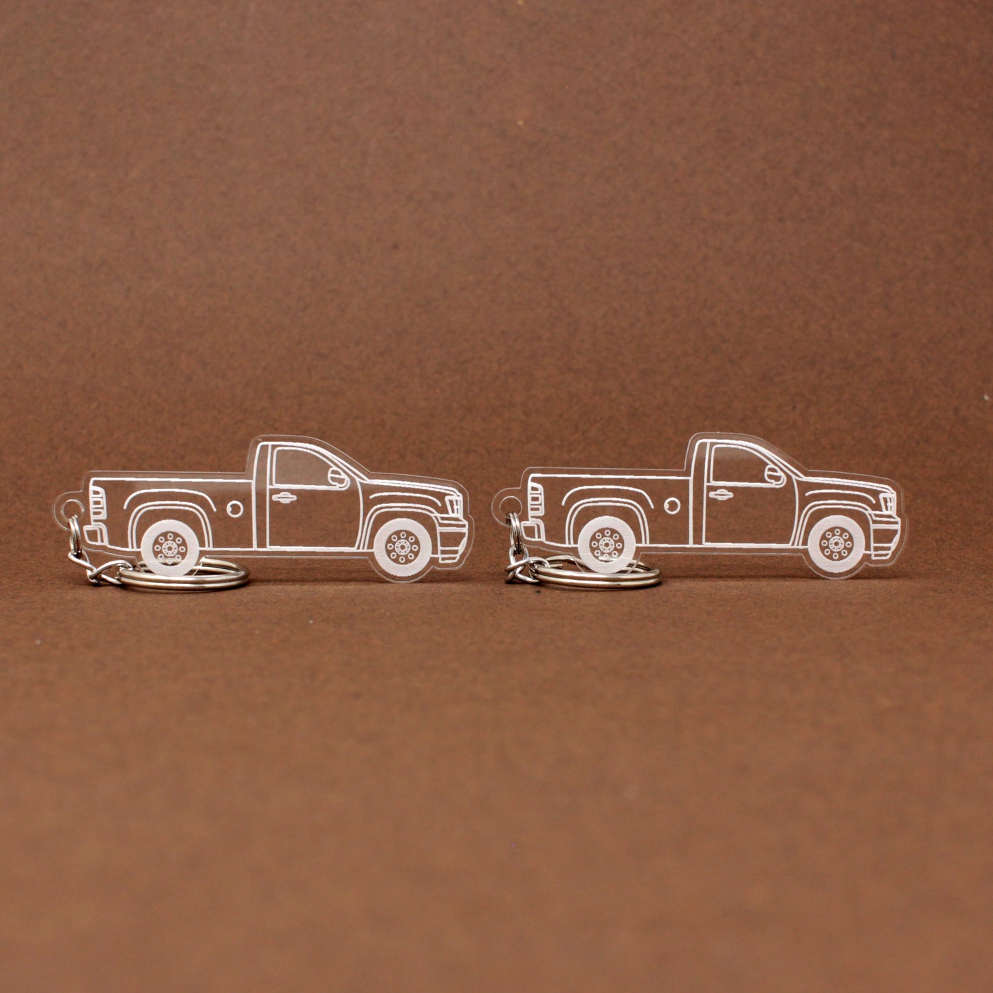 GMC Sierra 1500 Keychain 3rd Gen Reg Cab Short Box | 2007-2013 (1 Pair)