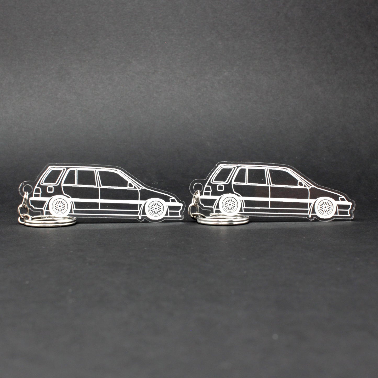 Honda Civic Keychain EE Wagon, Shuttle, Wagovan, Shuttle Beagle | 1988-1996 (1 Pair)