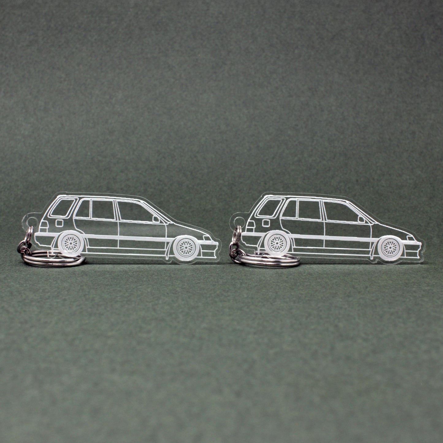 Honda Civic Keychain EE Wagon, Shuttle, Wagovan, Shuttle Beagle | 1988-1996 (1 Pair)