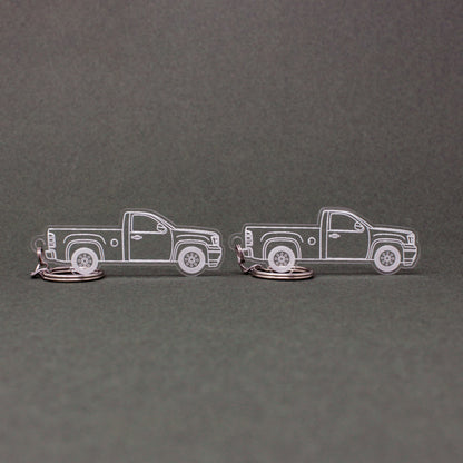GMC Sierra 1500 Keychain 3rd Gen Reg Cab Short Box | 2007-2013