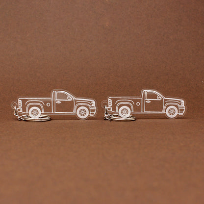 GMC Sierra 1500 Keychain 3rd Gen Reg Cab Short Box | 2007-2013