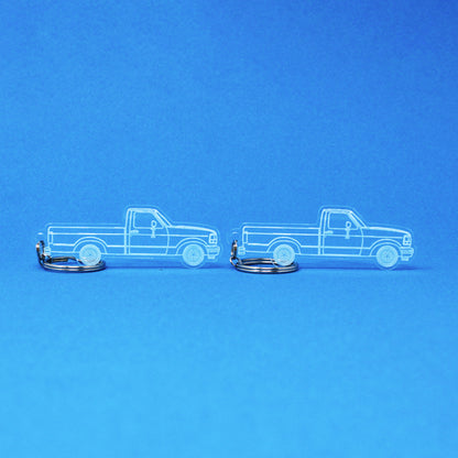 Ford F-150 Keychain 9th Gen Reg Cab Long Box | 1992-1997