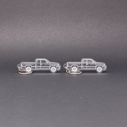 Dodge Ram 1500 Keychain 2nd Gen Quad Cab Long Bed [Post-Facelift] | 1998-2002