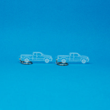 Dodge Ram 1500 Keychain 2nd Gen Quad Cab Long Bed [Post-Facelift] | 1998-2002