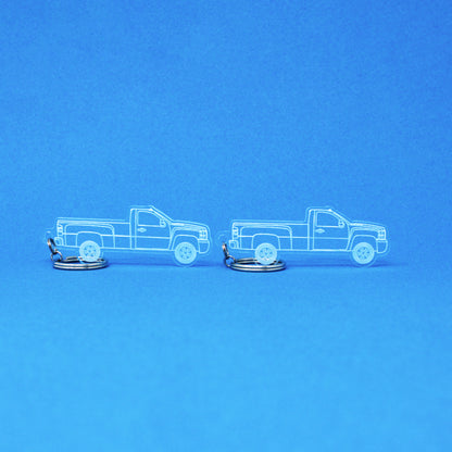 Chevrolet Silverado Keychain 2nd Gen 2500/3500 HD Reg Cab Long Bed | 2007-2014