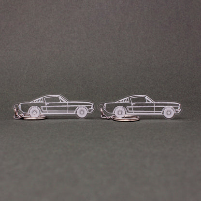 Ford Mustang Keychain 1st Gen Fastback | 1965-1973