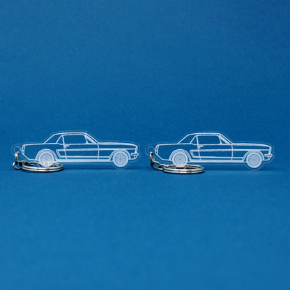 Ford Mustang Keychain 1st Gen Hardtop | 1965-1973 (1 Pair)