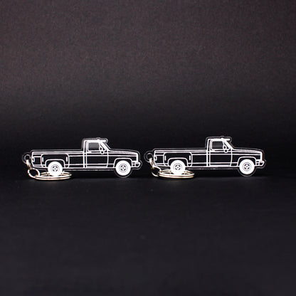 Chevrolet R30 Keychain Reg Cab Dually Dooley | 1987-1991 (1 Pair)