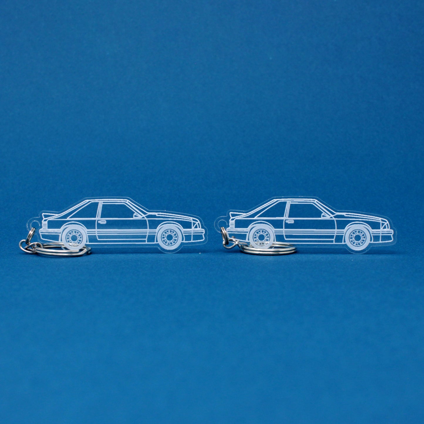 Ford Mustang Keychain 3rd Gen Foxbody Hatchback | 1987-1993 (1 Pair)