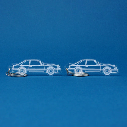 Ford Mustang Keychain 3rd Gen Foxbody Hatchback | 1987-1993 (1 Pair)