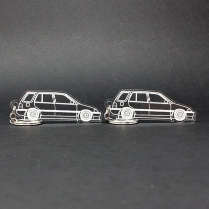 Honda Civic Keychain EE Wagon, Shuttle, Wagovan, Shuttle Beagle | 1988-1996 (1 Pair)