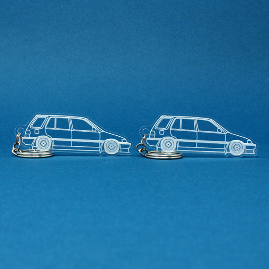 Honda Civic Keychain EE Wagon, Shuttle, Wagovan, Shuttle Beagle | 1988-1996 (1 Pair)