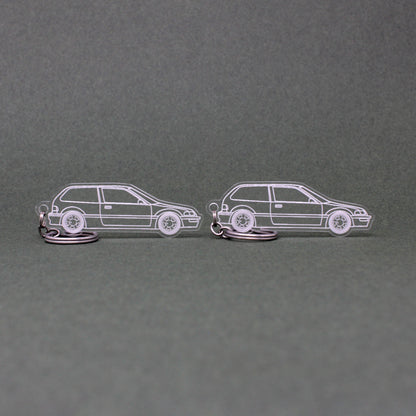 Honda Civic Keychain EF Hatchback | 1988-1991 (1 Pair)