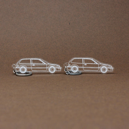 Honda Civic Keychain EF Hatchback | 1988-1991 (1 Pair)